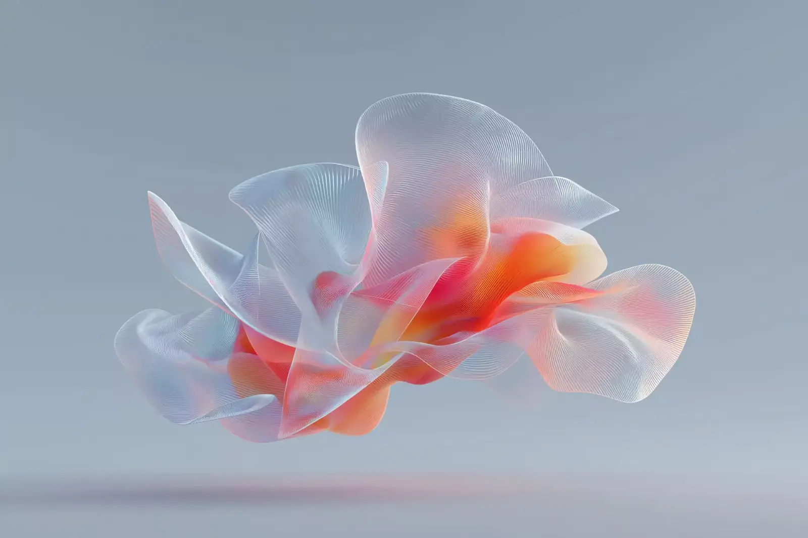 A soft abstract shape in pale light