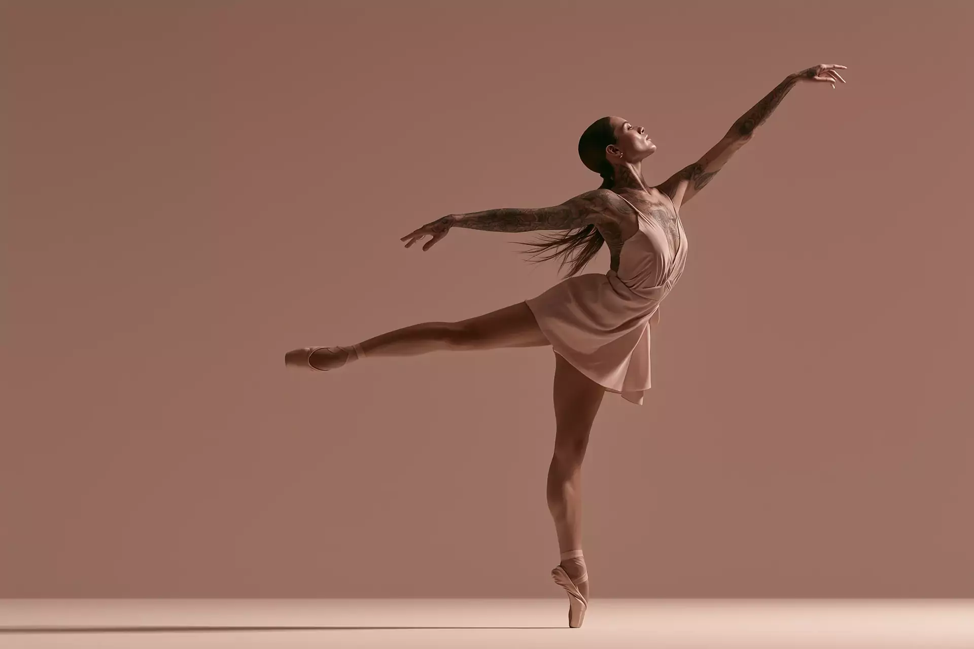 Dancer in an arabesque