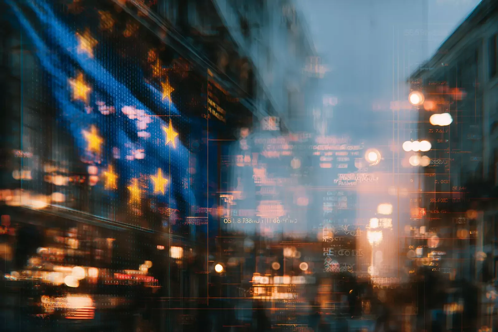 City lights out of focus