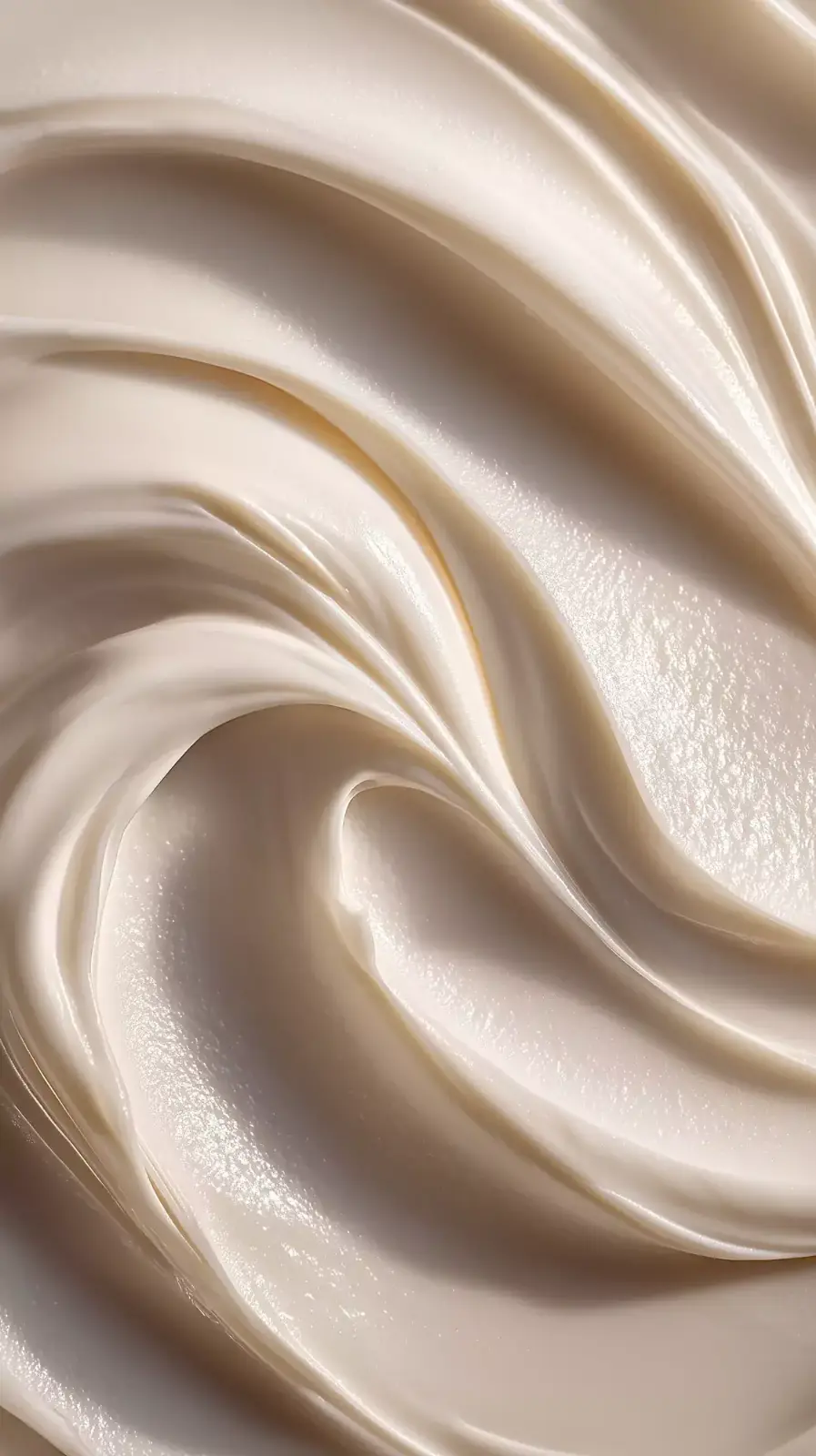 Macro shot of a cream texture in soft light