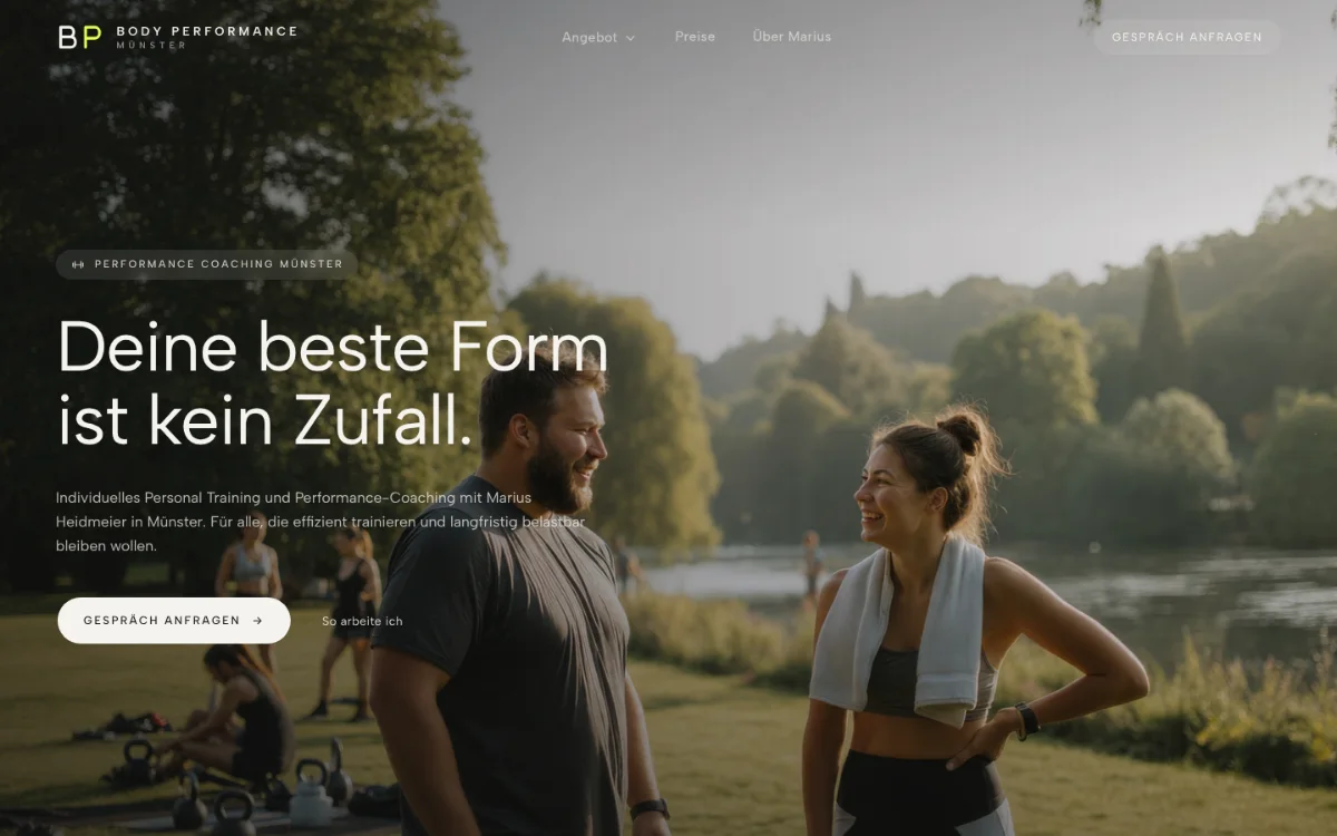 Startseite von Body Performance