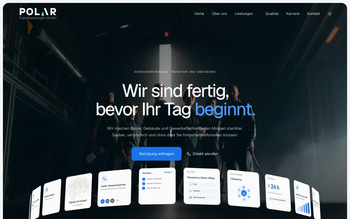 Startseite von Polar Dienstleistungen